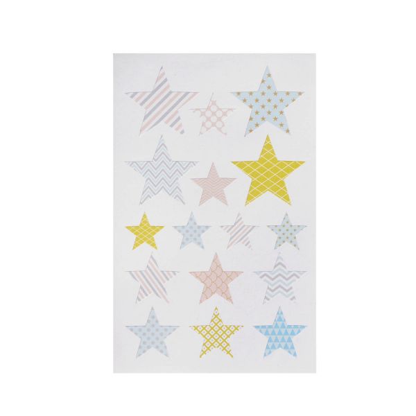 Sticker Stern pastell, 32 Stück