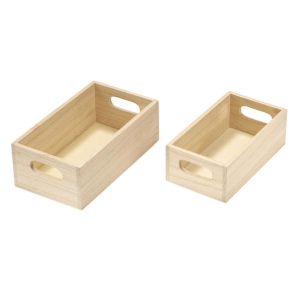 Holz Boxen, 2er-Set