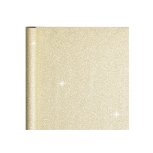 Geschenkpapier Rolle gold-glitter, B 50 cm, 3 m
