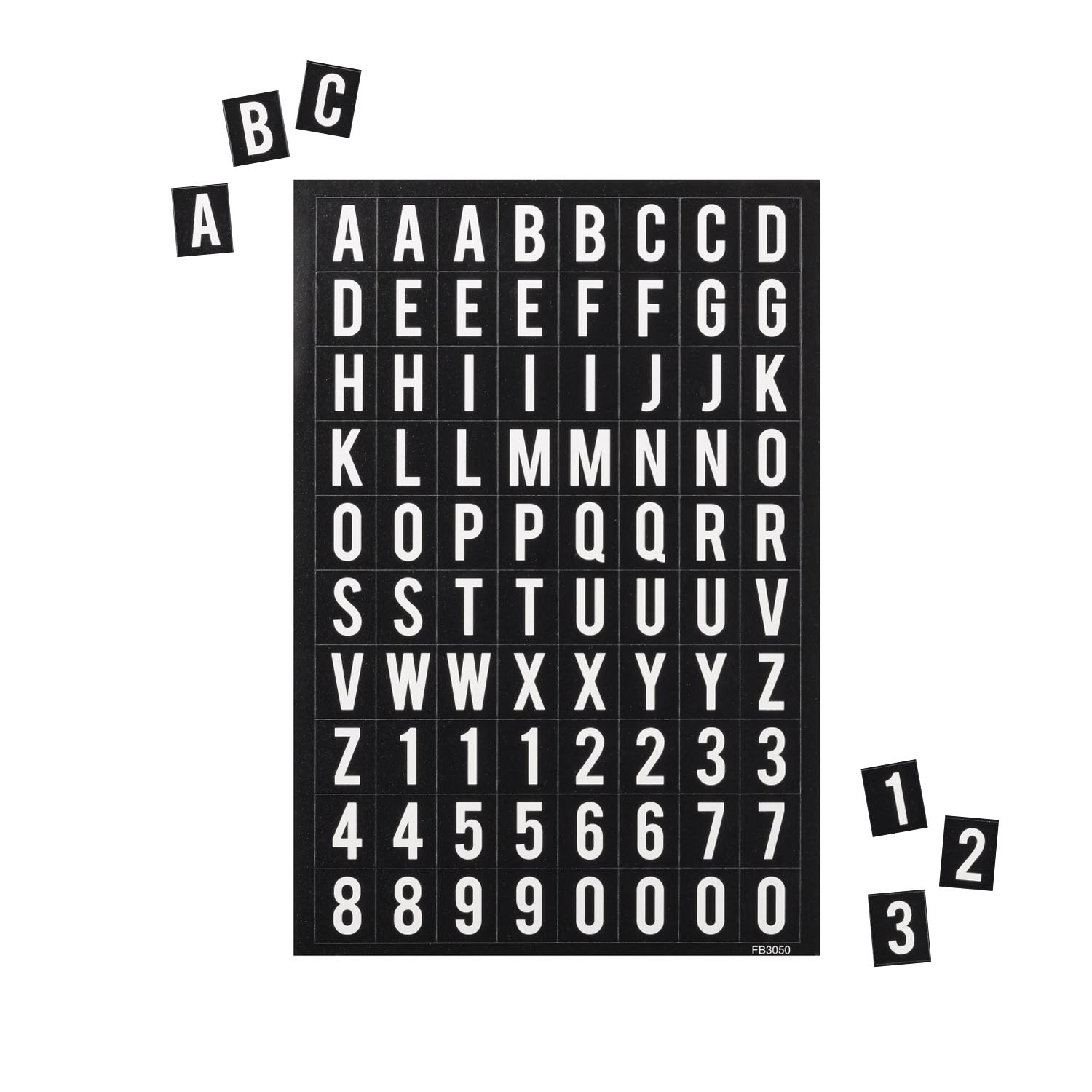 Schwarze selbstklebende Vinyl-Buchstaben und Zahlenaufkleber